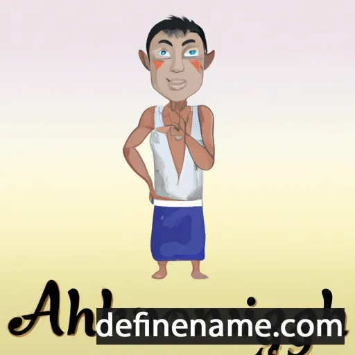 cartoon of the name Ankhbaatar