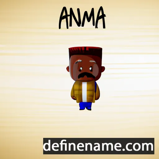 cartoon of the name Ankoma