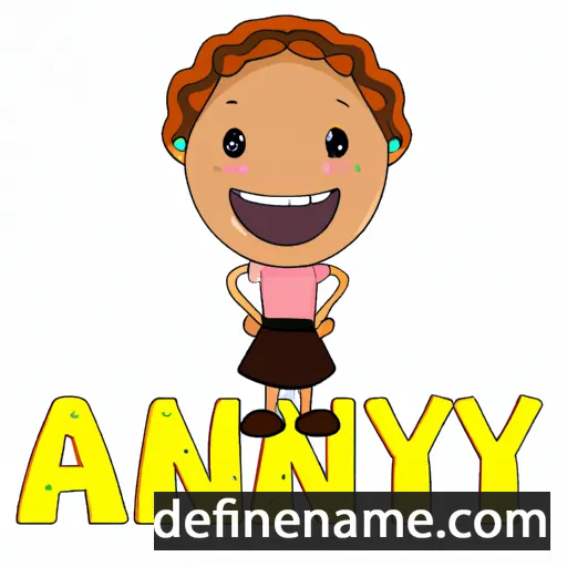 cartoon of the name Anniekay