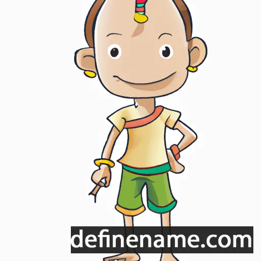 cartoon of the name Anshuman