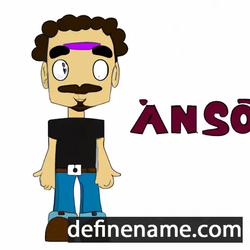 cartoon of the name Anso