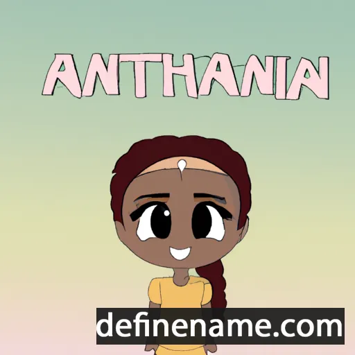 cartoon of the name Antaniah