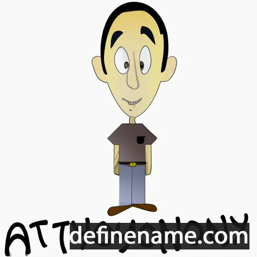 cartoon of the name Anthoney