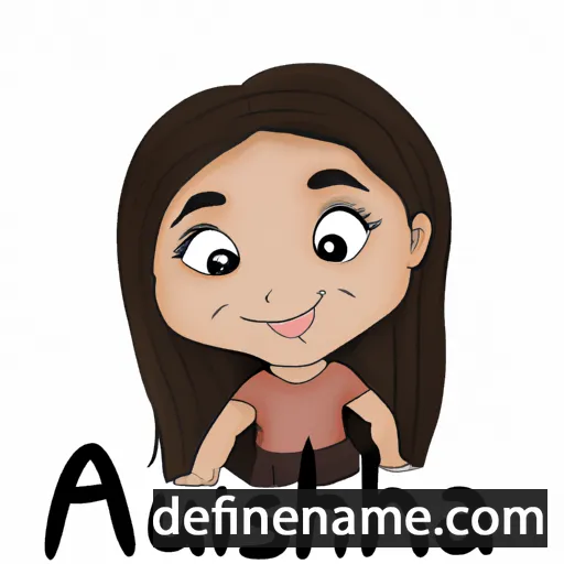 cartoon of the name Anusha