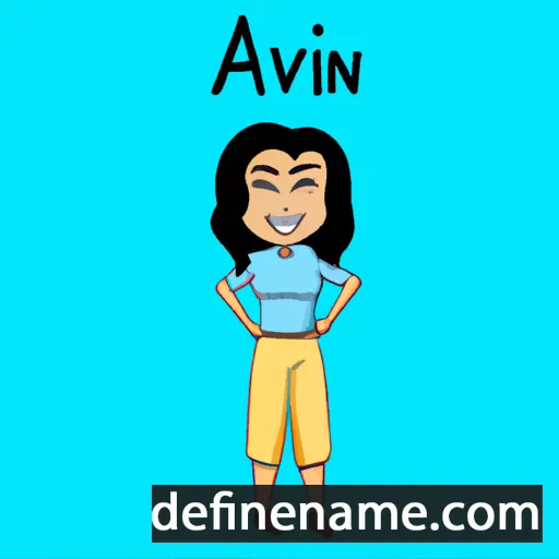 cartoon of the name Anvi