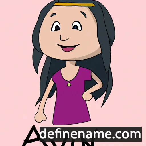 cartoon of the name Anvi