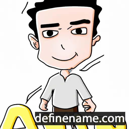 cartoon of the name Anwin