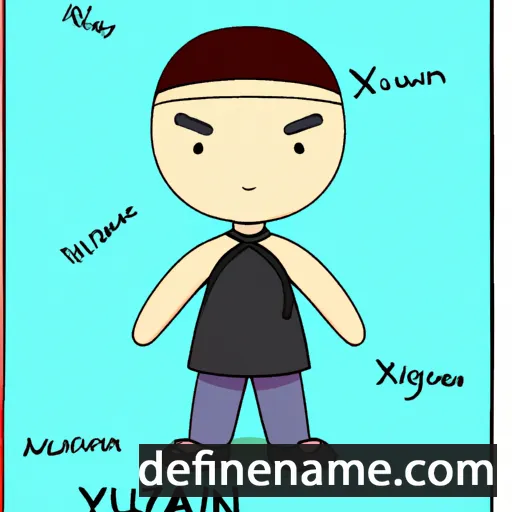 cartoon of the name Anxuan