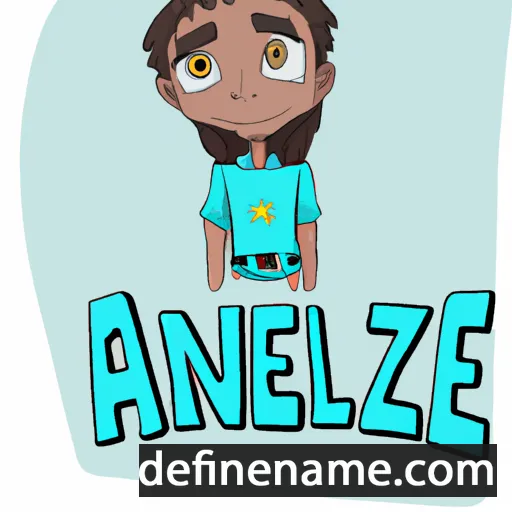 cartoon of the name Anzel