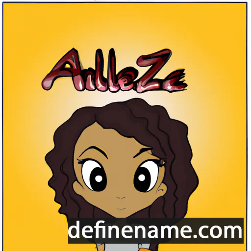 cartoon of the name Anzelle