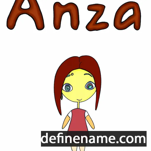 cartoon of the name Anzia