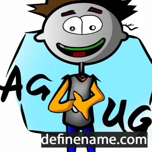 cartoon of the name Aogust