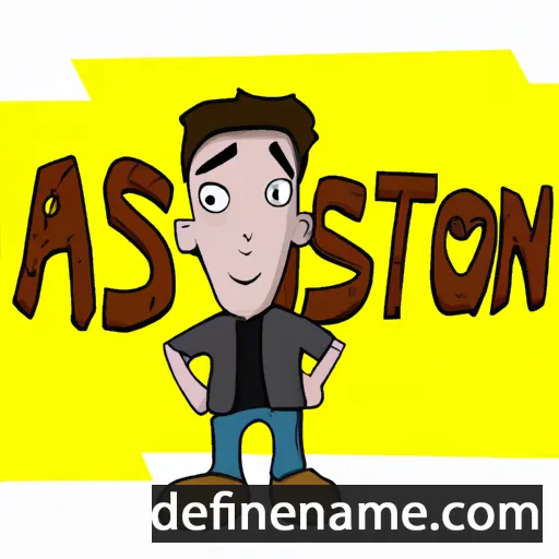 cartoon of the name Aostin