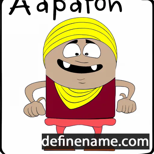 cartoon of the name Apamoun