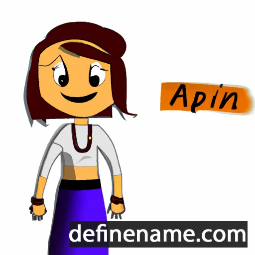 cartoon of the name Apani