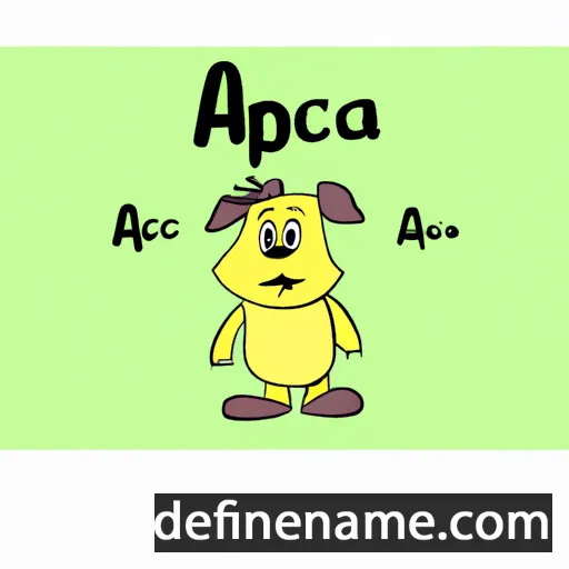 cartoon of the name Apča