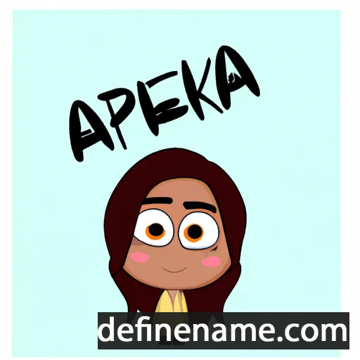 cartoon of the name Apeksha