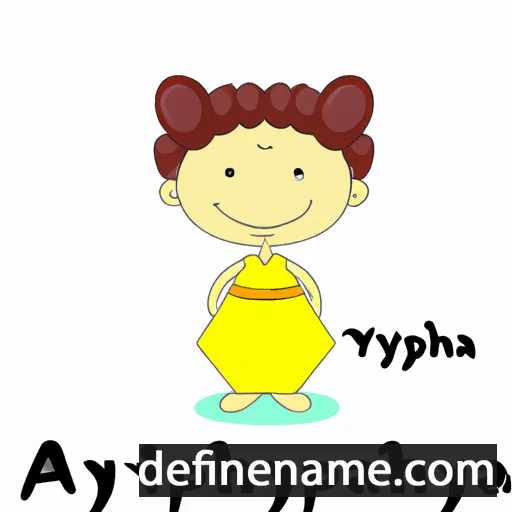 cartoon of the name Aphinya