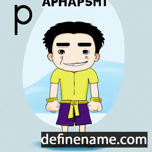 cartoon of the name Aphisit