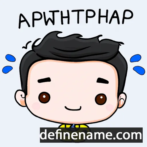 cartoon of the name Aphiwat