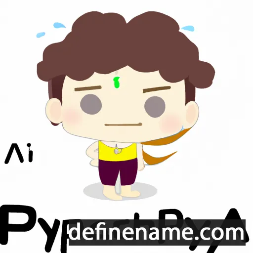 cartoon of the name Apichaya