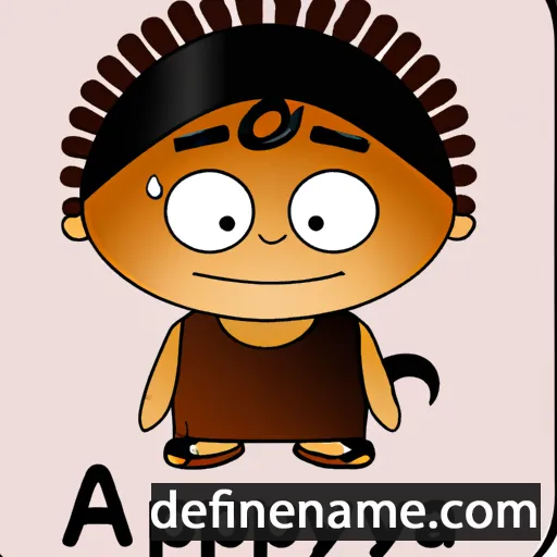 cartoon of the name Apinya