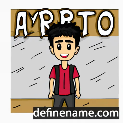 cartoon of the name Apriliyanto