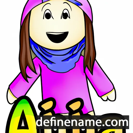 cartoon of the name Aqiba