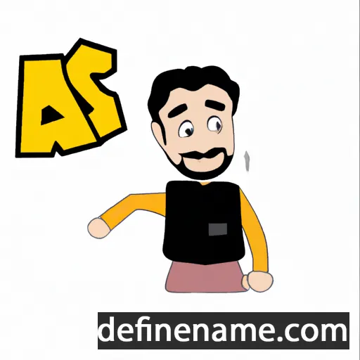 cartoon of the name Aqsar