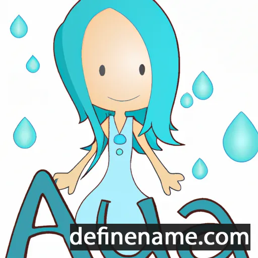 cartoon of the name Aqua