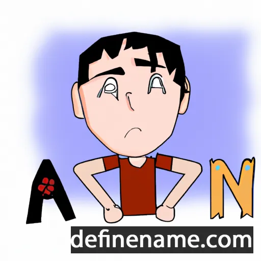 cartoon of the name Arán