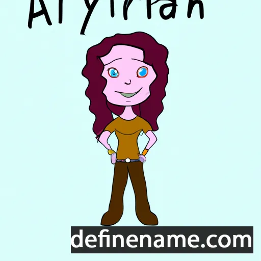 cartoon of the name Aralyn