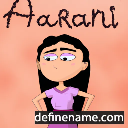 cartoon of the name Arani