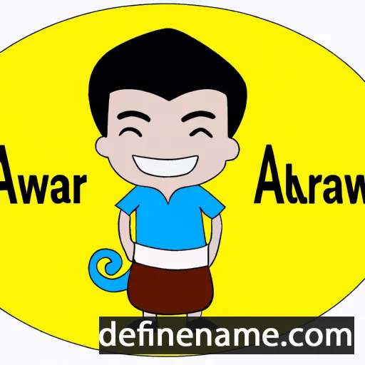 cartoon of the name Arawan