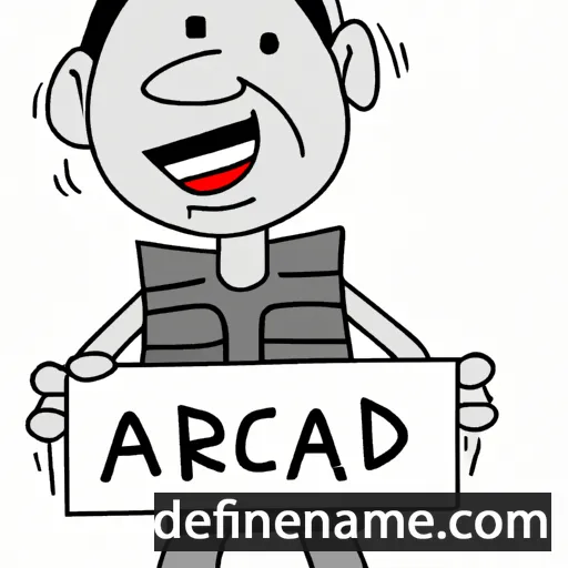 cartoon of the name Arcad