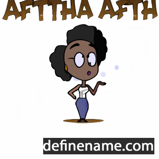 cartoon of the name Areatha