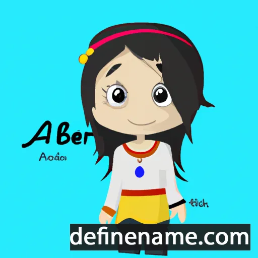 cartoon of the name Areebah