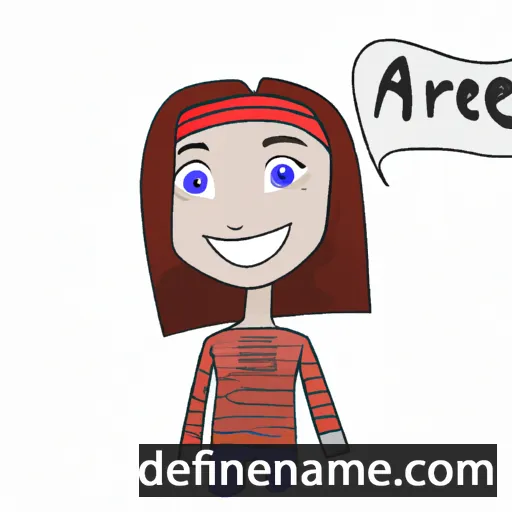 cartoon of the name Areej