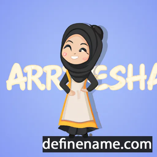 cartoon of the name Areeshah