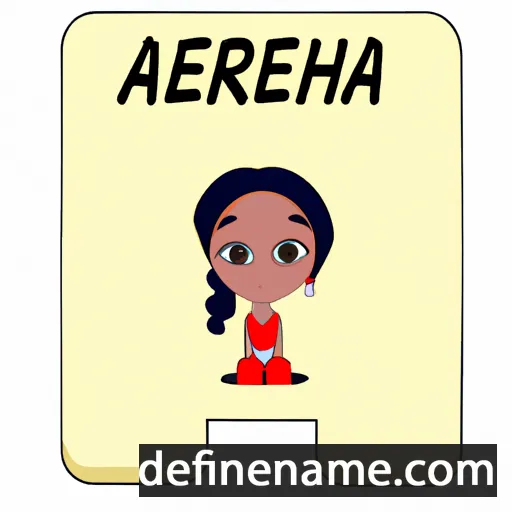 cartoon of the name Areneha