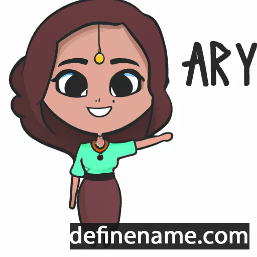 cartoon of the name Areya