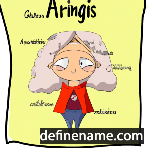 cartoon of the name Argintė