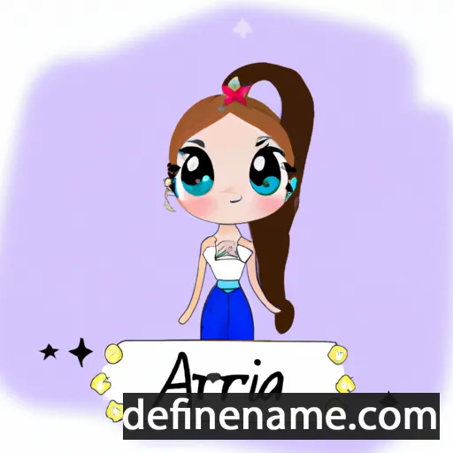 cartoon of the name Aríana