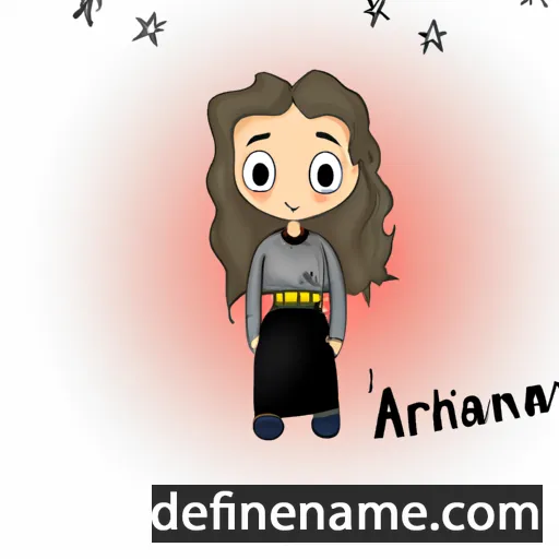 cartoon of the name Aríanna