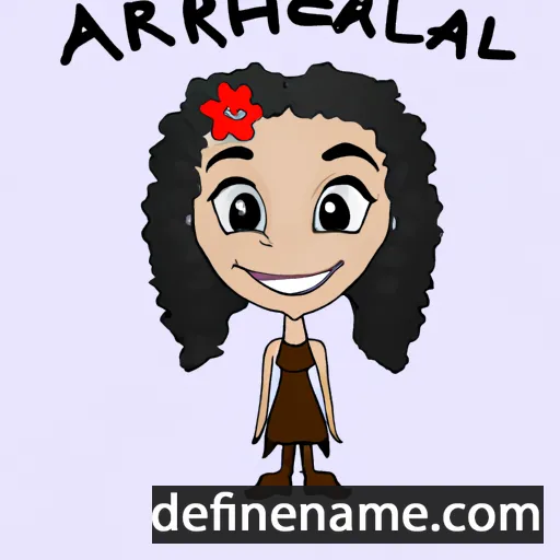 cartoon of the name Ariellah