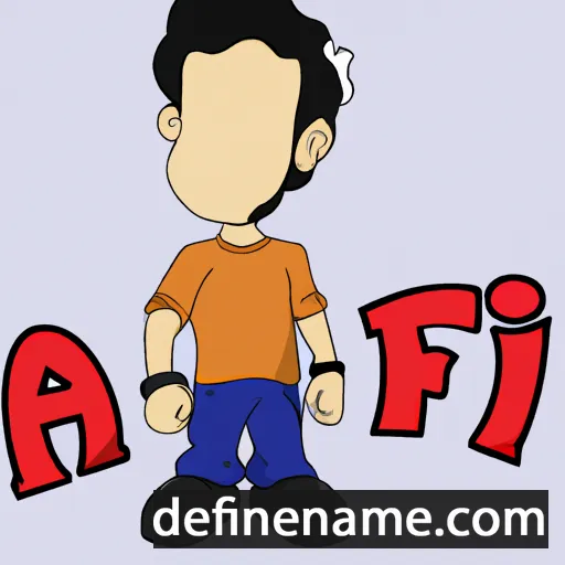 cartoon of the name Ariff