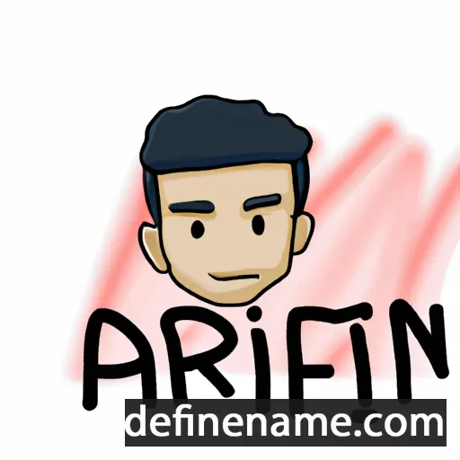 cartoon of the name Ariffin