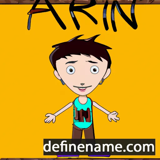 cartoon of the name Arin