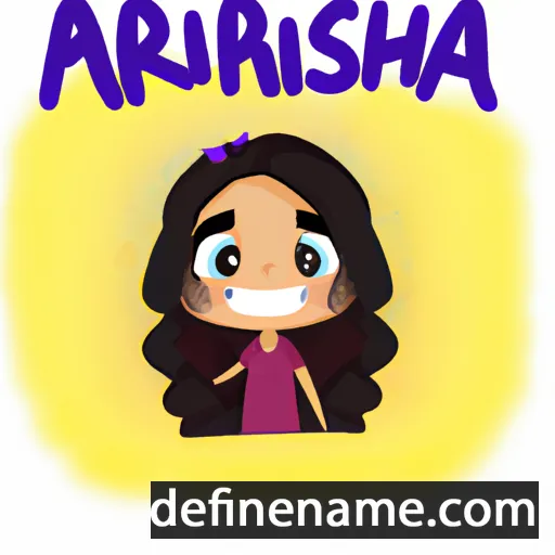 cartoon of the name Arisha