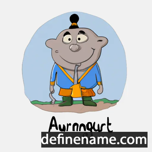 cartoon of the name Ariunbaatar